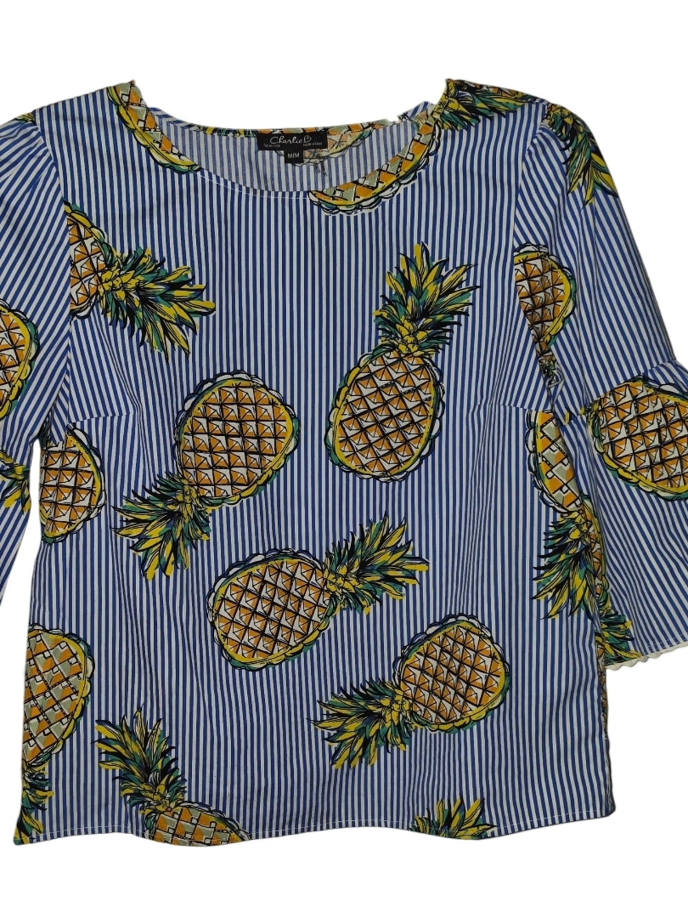 Charlie B. Pineapple Blouse Size Medium
